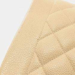 Pre Owned Chanel Matelasse Diana Flap Chain Shoulder Bag Leather Beige