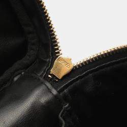 Pre Owned Chanel Coco Mark Hand Vanity Vertical Bag Leather Black