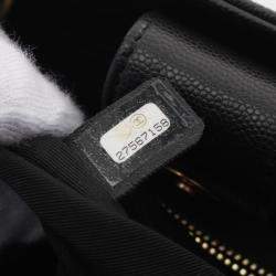 Pre Owned Chanel Coco Mark Matelasse 2Way Shoulder Bag Leather Black