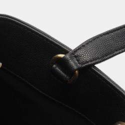 Pre Owned Chanel Coco Mark Matelasse 2Way Shoulder Bag Leather Black