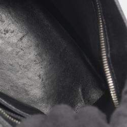 Pre Owned Chanel Medallion Tote Hand Bag Calfskin Leather Black