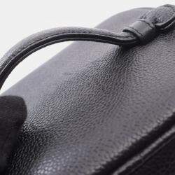Pre Owned Chanel Coco Mark Hand Vertical Vanity Bag Calfskin Black