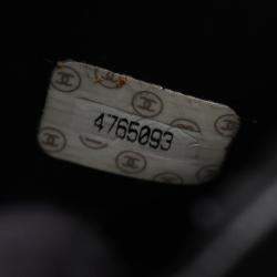 Pre Owned Chanel Coco Mark Hand Vertical Vanity Bag Calfskin Black