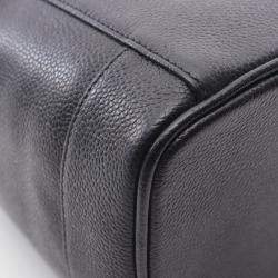 Pre Owned Chanel Coco Mark Hand Vertical Vanity Bag Calfskin Black