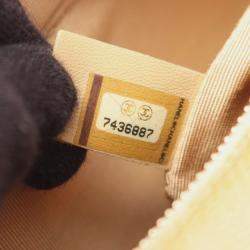 Pre Owned Chanel Matelasse Chain Shoulder Bag Calfskin Beige