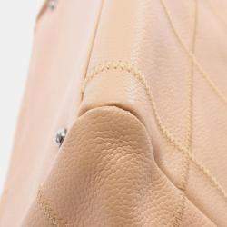 Pre Owned Chanel Chocolate Bar Shoulder Bag Leather Beige