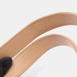 Pre Owned Chanel Chocolate Bar Shoulder Bag Leather Beige