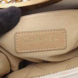 Pre Owned Chanel CC Coco Matelasse White Leather Chain Shoulder Bag