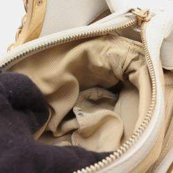 Pre Owned Chanel CC Coco Matelasse White Leather Chain Shoulder Bag