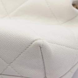 Pre Owned Chanel CC Coco Matelasse White Leather Chain Shoulder Bag