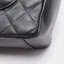 Pre Owned Chanel Coco CC Matelasse PST Black Calfskin Chain Tote Bag