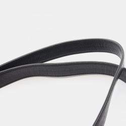 Pre Owned Chanel Coco Mark Tote Shoulder Bag Leather Calfskin Leather Black