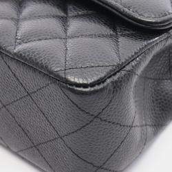 Pre Owned Chanel Matelasse W Flap Chain Shoulder Bag Calf Leather Black