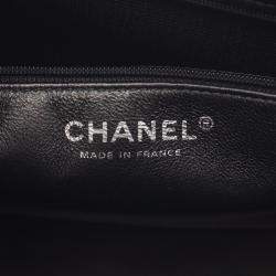 Pre Owned Chanel Medallion Tote Hand Bag Calfskin Leather Black