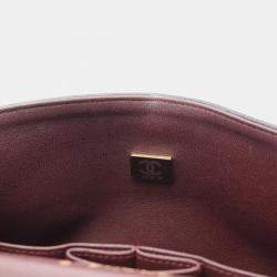 Pre Owned Chanel Matelasse W Flap Chain Shoulder Bag Calf Leather Black