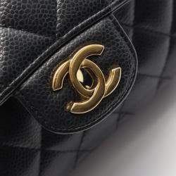 Pre Owned Chanel Matelasse W Flap Chain Shoulder Bag Calf Leather Black