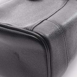 Pre Owned Chanel Coco Mark Vanity Vertical Handbag Calfskin Leather Black
