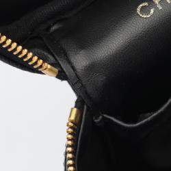 Pre Owned Chanel Coco Mark Vanity Handbag Calfskin Leather Black