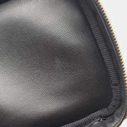 Pre Owned Chanel Coco Mark Vanity Handbag Calfskin Leather Black