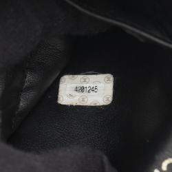 Pre Owned Chanel Coco Mark Vanity Handbag Calfskin Leather Black