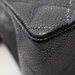 Pre Owned Chanel Mini Matelasse Chain Shoulder Bag Calfskin Leather Black