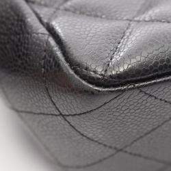 Pre Owned Chanel Jumbo Matelasse 30 Single Flap Chain Shoulder Bag Grained Calfskin