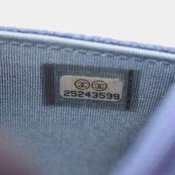 Pre Owned Chanel Matelasse Half Coco Chain Shoulder Crossbody Calf Leather Blue