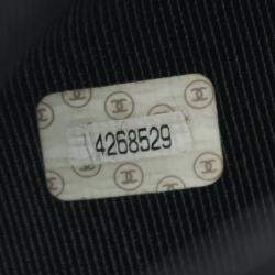 Pre Owned Chanel Triple Coco Tote Chain Shoulder Bag Leather Black