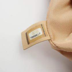 Pre Owned Chanel Matelasse Chain Shoulder Bag Leather Beige