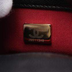 Pre Owned Chanel Matelasse Mini Flap Chain Shoulder Bag Leather Black