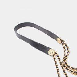 Pre Owned Chanel Matelasse Mini Flap Chain Shoulder Bag Leather Black