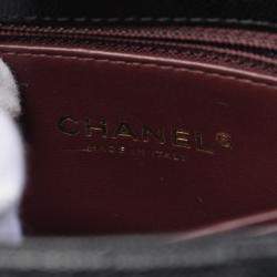 Pre Owned Chanel Coco Handle Xxs Matelasse 2Way Handbag Leather Black