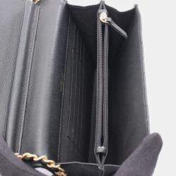 Pre Owned Chanel Matelasse Loop Handle Shoulder Crossbody Bag Calf Leather Black