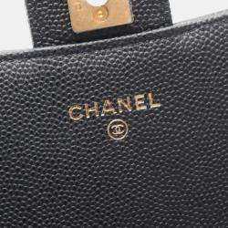 Pre Owned Chanel Matelasse Loop Handle Shoulder Crossbody Bag Calf Leather Black