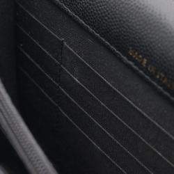 Pre Owned Chanel Matelasse Loop Handle Shoulder Crossbody Bag Calf Leather Black