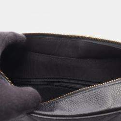 Pre Owned Chanel Matelasse Shoulder Bag Calf Leather Black