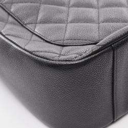 Pre Owned Chanel Matelasse Shoulder Bag Calf Leather Black