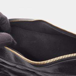 Pre Owned Chanel Matelasse Shoulder Bag Calf Leather Black