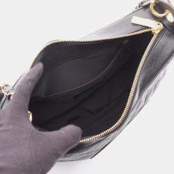 Pre Owned Chanel Matelasse Shoulder Bag Calf Leather Black