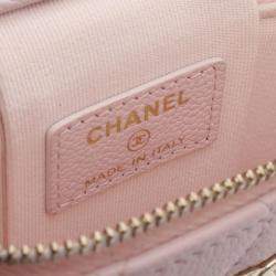 Pre Owned Chanel Matelasse Crossbody Chain Shoulder Bag Calfskin Pink