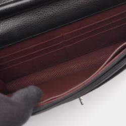 Pre Owned Chanel Matelasse Chain Shoulder Bag Grained Calfskin Black