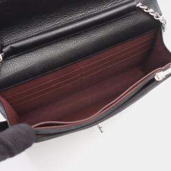 Pre Owned Chanel Matelasse Chain Shoulder Bag Grained Calfskin Black