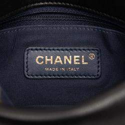 Pre Owned Chanel Chevron Calfskin Double Envelope Flap