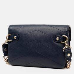 Pre Owned Chanel Chevron Calfskin Double Envelope Flap