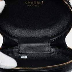 Pre Owned Chanel Black Chevron Stitched Calfskin La Pausa Evening Bag