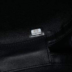 Pre Owned Chanel Black Chevron Stitched Calfskin La Pausa Evening Bag