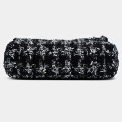 Pre Owned Chanel Black Medium Tweed 19 Flap