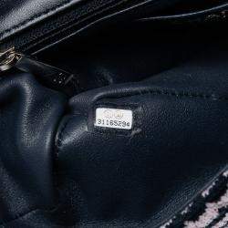 Pre Owned Chanel Pink Mini Rectangular Classic Tweed Single Flap