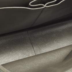 Pre Owned Chanel Classic Double Flap Maxi Green Quilted Caviar Leather Bag