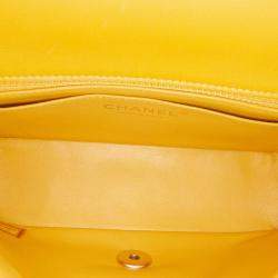 مملوكة مسبقًا Chanel Yellow Mini Rectangular Classic Lambskin Single Flap